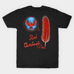 Red Cardinal bird feather red bird T-Shirt